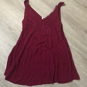 NWT Free people burgundy tunic dress XS S